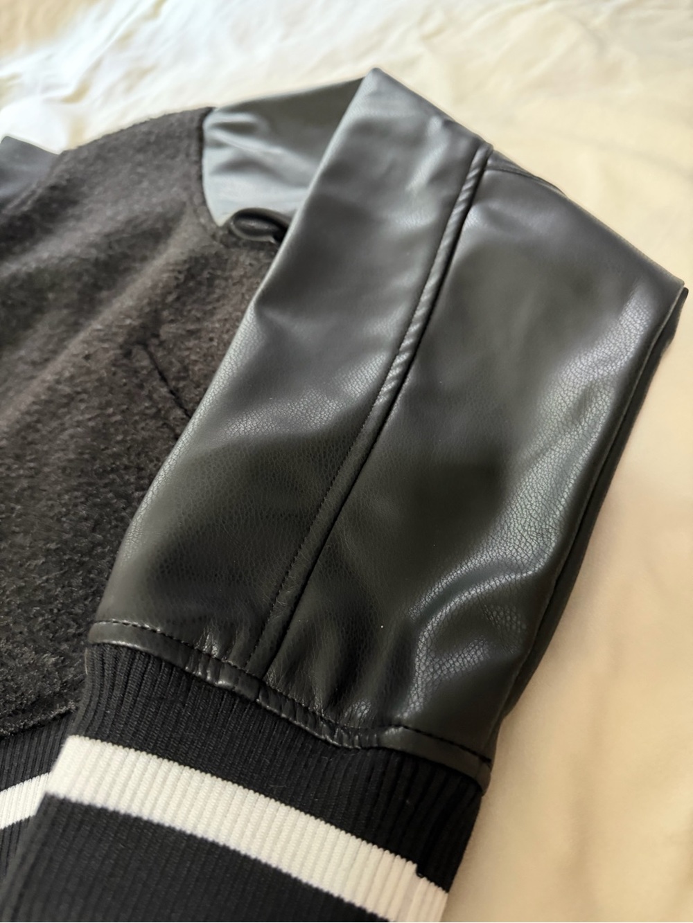Six Fifty Black York Varsity Jacket for Women Medium - Picture 8 of 11